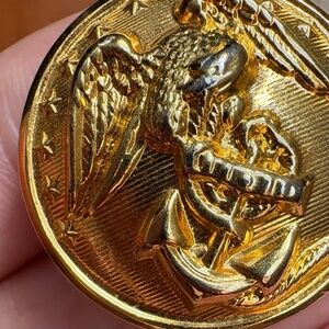 Genuine USMC Marine Corp Uniform Buttons‎ Set of 5 for Coasts/Jackets